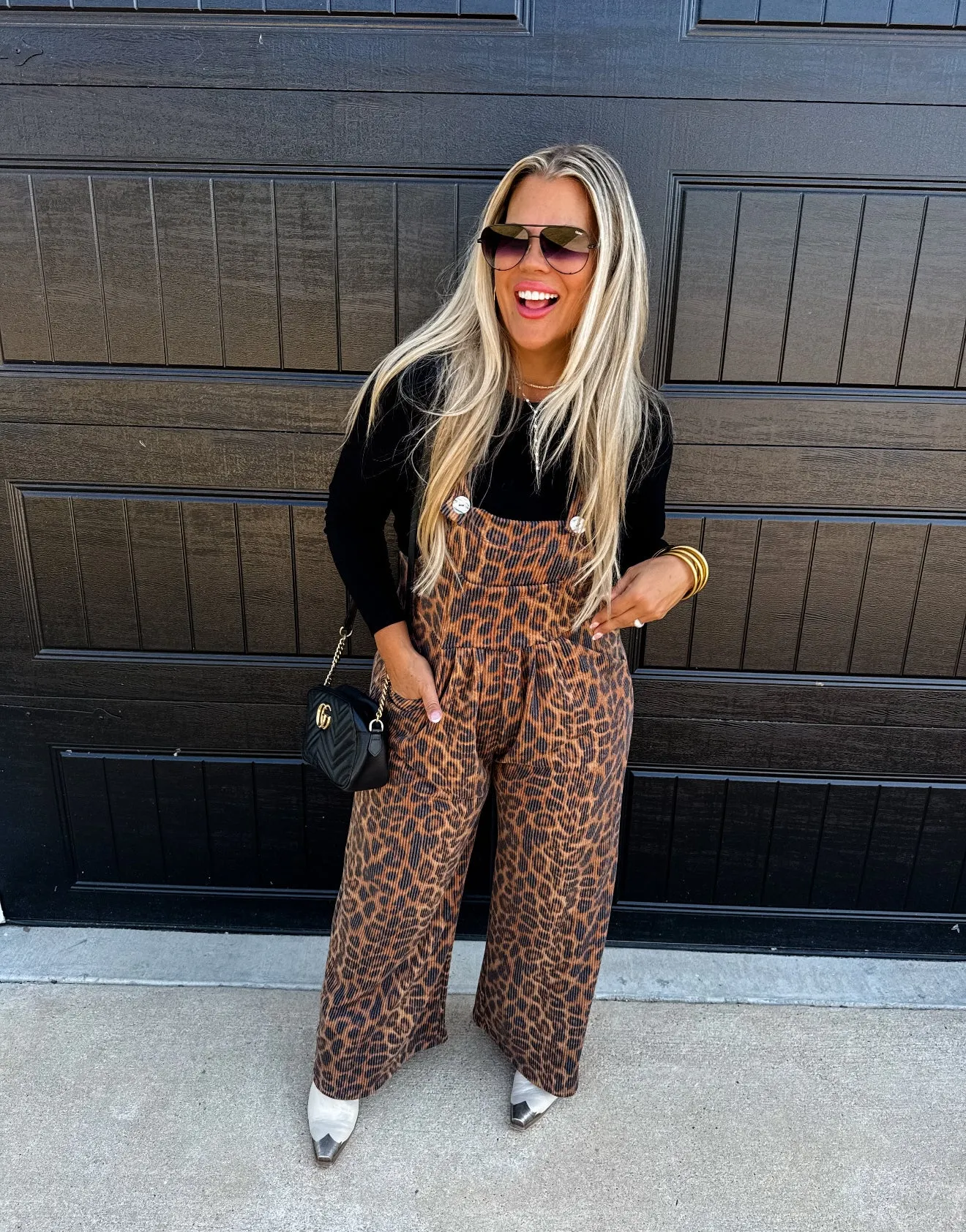 PRE-ORDER Cheetah & Solid Karli Boho Overalls