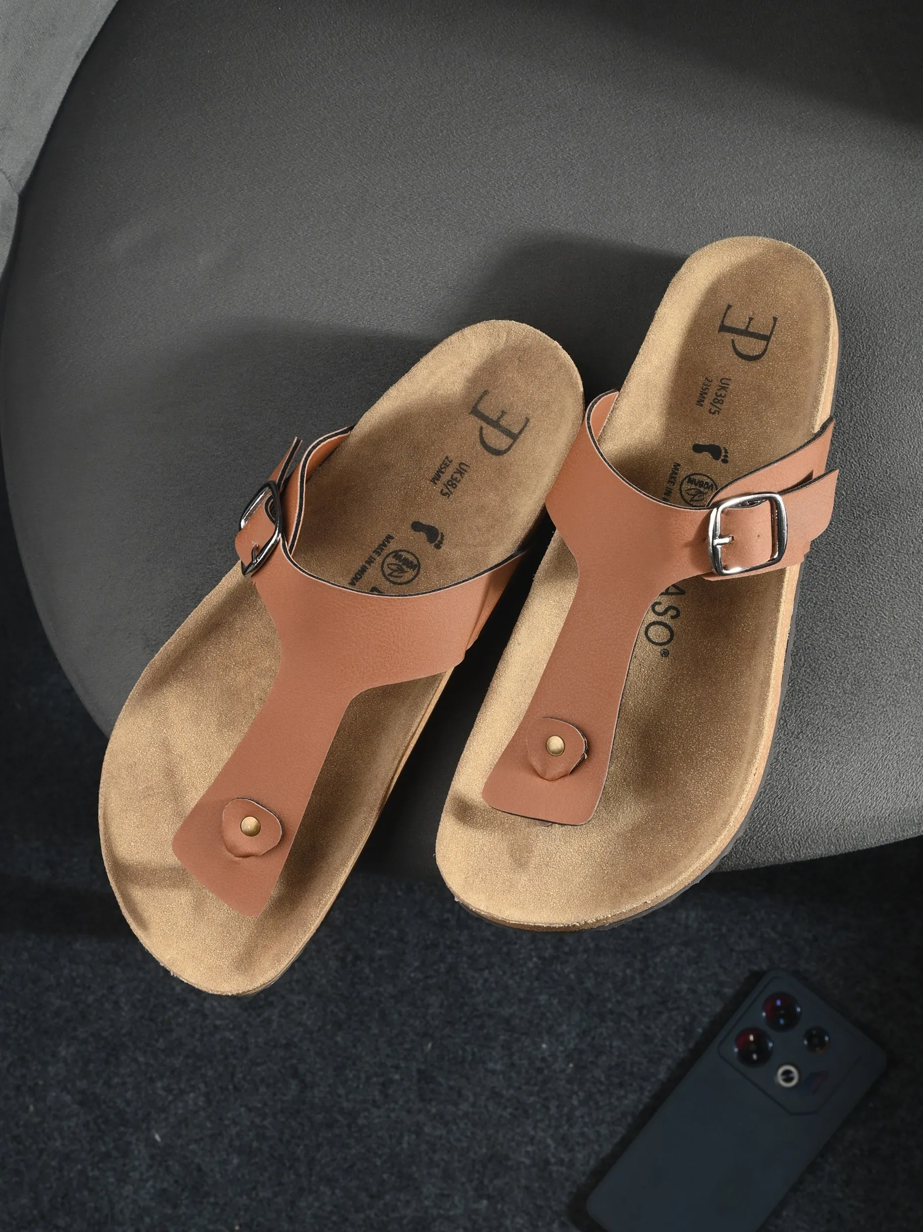 Refined Camel Suede Sandal For Women