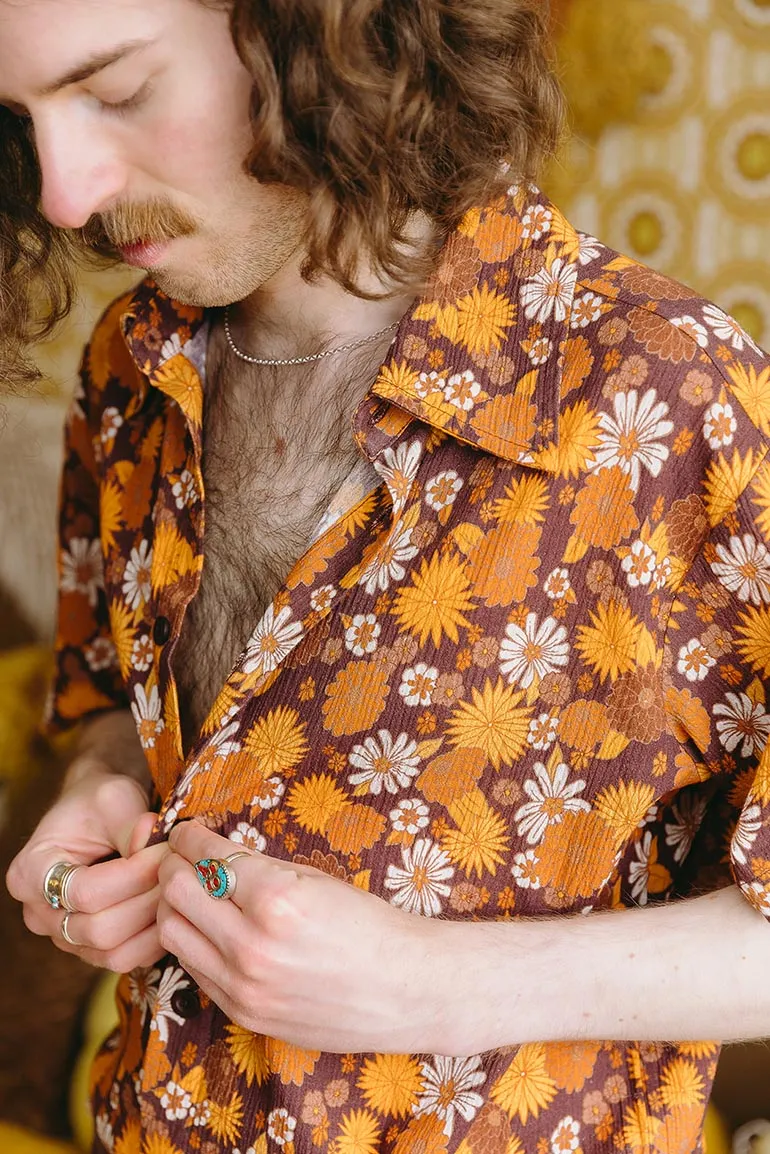 Santa Fe Brown Floral Men’s Shirt