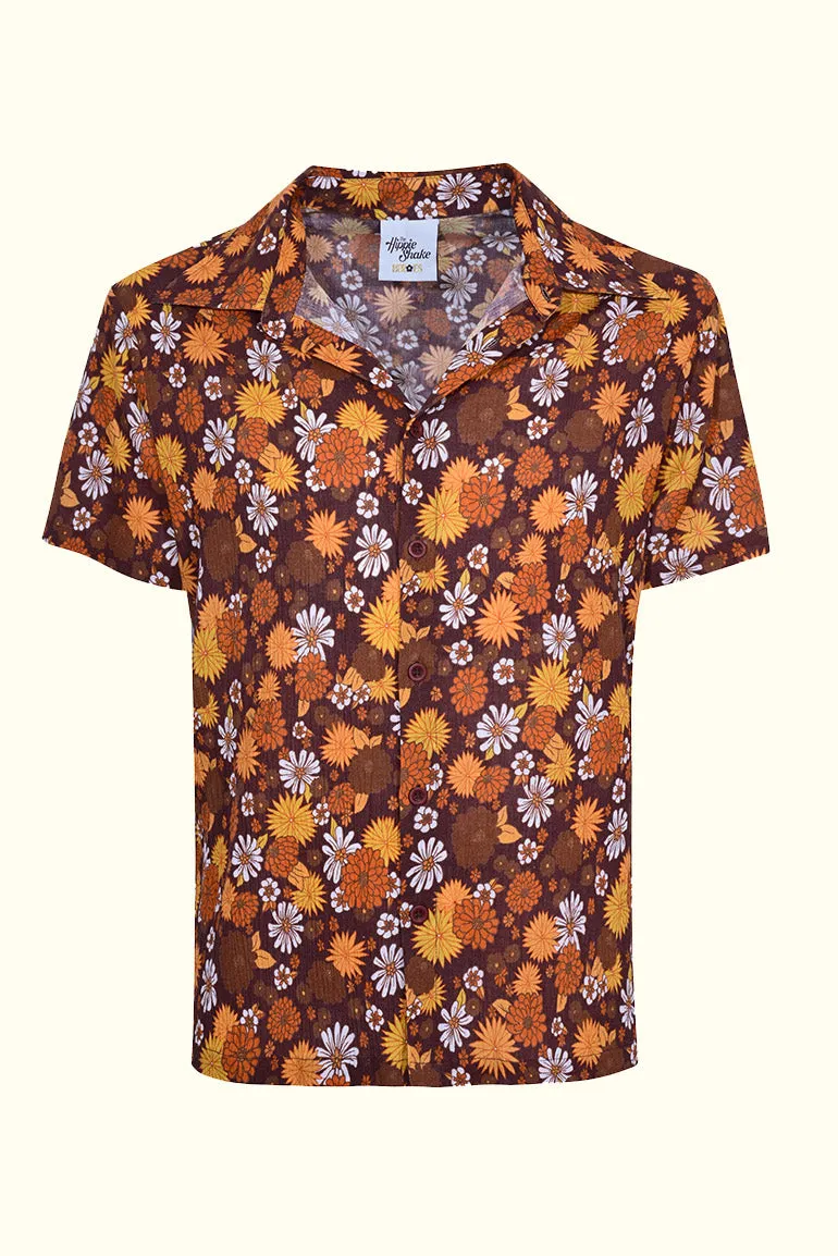 Santa Fe Brown Floral Men’s Shirt