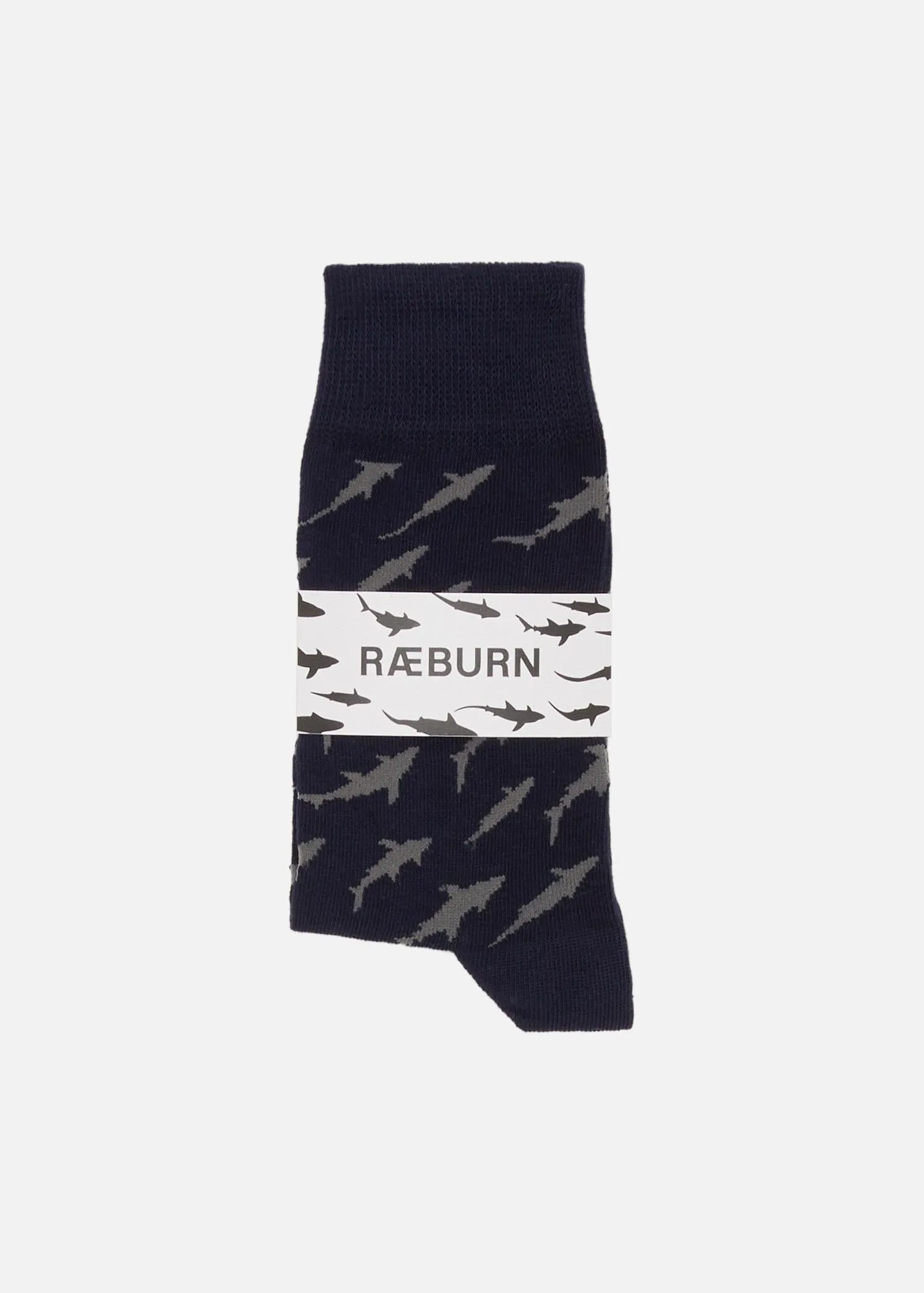 SHARK SOCKS NAVY w/GREY