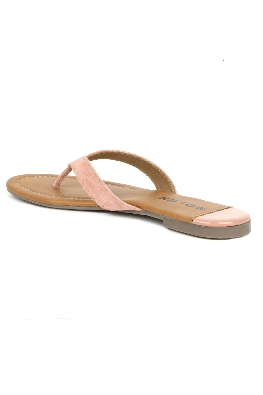 SOLES Pretty Pink Flat Sandals - Luxurious Elegance