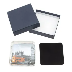 Square 90 x 90mm Diameter Glass Paperweight Kit - Insert Size 75 x 75mm  - Pack of 6